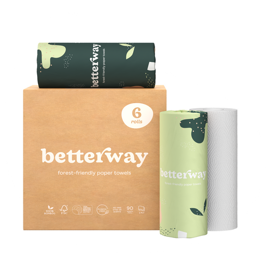 Classic White Bamboo Paper Towels (6 rolls)