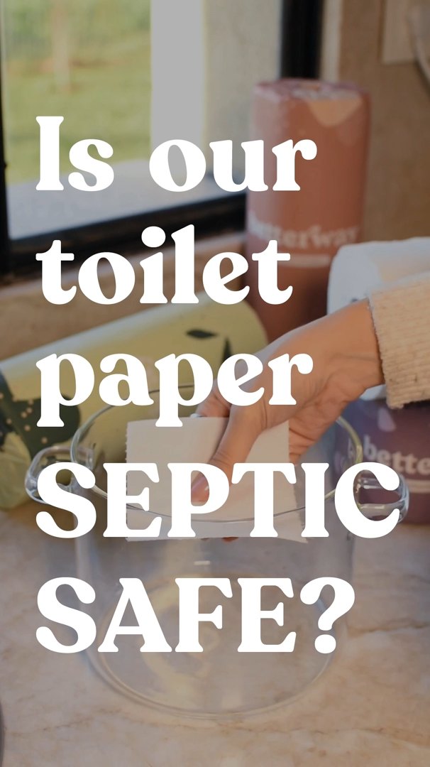 Betterway bamboo toilet paper breaking down in water during an at home septic test